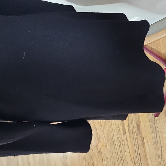 Womens 100% wool coat black 3/4 length Size large Dalia Collection - Picture 5 of 8